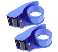 iplusmile Distributeur 2 Pièces Adhésif Robuste en Ruban Plastique de Noir Coupe-ruban Manuel Pratique Couleur Aléatoire pour Emballage et Travail en Entrepôt