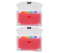 iplusmile Dossier Extensible Étanche Format A6 Lot de 2, 7 Compartiments, Pochette Portable pour Documents et Reçus, Organiseur Multicolore Soufflets, Utilisation Polyvalente pour Bureau et