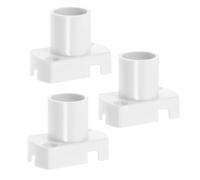 iplusmile Douille E12 Blanche Rectangulaire en Abs Cuivre, Lot de 3 Pièces, Structure Épurée et Gain de Place pour Installations D'éclairage Compactes et Lampes Murales