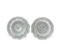 iplusmile Embouts de Tringle à Rideaux Fer et Cristal 2 Pièces Finition Ivoire pour Supports et Barres de Rideaux Passe Tringle Salon et Dressing