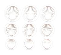 iplusmile Emporte-pièce de Coquillage en Festival et Vacances en Plastique Blanc 9pcs Résistant aux Rayures Surface Lisse pour Pâtisserie DIY