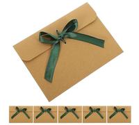 iplusmile Enveloppes Vintage Enveloppes de Classement Lot de 50 en Papier Kraft Style Rétro, Format Petit Ruban Foncé, Pochettes D’ pour Cartes de Vœux, Fournitures de Bureau et Fête