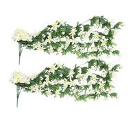 iplusmile Fleurs Suspendues Artificielles, Décoration De Mariage Et Jardin, Lot De 2 Vignes Blanches, Tenture Murale Résistante Pour Intérieur Et Extérieur Effet Réaliste