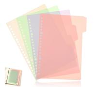 iplusmile Intercalaires De Classeur A5 À Onglets Lot De 4 Séparateurs En Polypropylène Pochettes Multi-Sujets Organiseur Pour Cahier École Bureau Et Maison