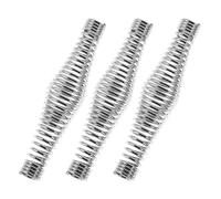iplusmile Lot de 3 Poignées à Ressort en Acier Inoxydable 14cm Résistantes la Chaleur pour Poêle à Bois et Barbecue Extérieur, Accessoires Solide pour Foyer