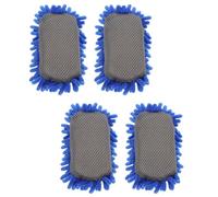 iplusmile Lot de 4 Effaceurs pour Tableau Blanc Lavables Design Double Face en Chenille, pour Ardoise Blanche, pour Maison et Salle de Classe