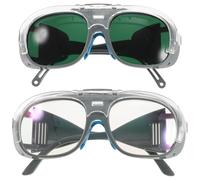 iplusmile Lunettes de Protection Soudage Argon Arc, 2pcs Lunettes de Sécurité Noires en Plastique Légères, Adaptées pour Découpe et Meulage, Protection Anti-poussière et Éclaboussures