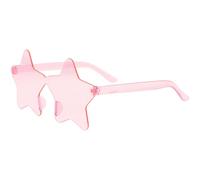 iplusmile Lunettes de Soleil Party Star sans Monture D'étoile pour Camping, Design Unique en PC Rose, Sûres et Résistantes pour Festivals et Événements