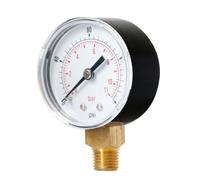 iplusmile Manomètre de Pression Npt Haute Précision 0-160 Psi 0-11 Bar pour Compresseur D'air, Boîtier Métallique, Lecture Pratique, Taille Mini Adaptée Gaz L'huile