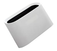 iplusmile Mini poubelle en plastique double paroi résistante à l'usure - Poubelle de bureau compacte pour pique- et bureau - 20,5 x 12,9 x 8,1 cm - Blanc