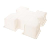 iplusmile Moule à Pavés Engazonnés Moule à Dalles de Terrasse en Polypropylène Blanc 28x28x8cm, Design Modulaire, pour Allée Piétonne en Béton, Jardin et Espaces Commerciaux, Démoulage