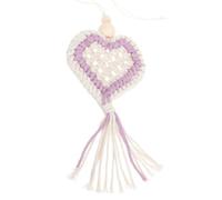 iplusmile Ornement Suspendu Saint-Valentin, Pendentif en Corde de Coton de Cœur, Bois, Lanyard, Décoration Murale, pour Salon et Fête Saint-Valentin
