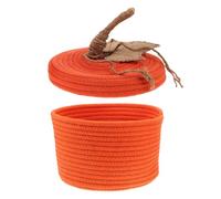 iplusmile Panier à Citrouille en Corde de Coton Tressée Grand Format avec Couvercle Panier de Rangement pour en-Cas et Bureau Organisateur Décoratif Polyvalent pour Chambre Cuisine