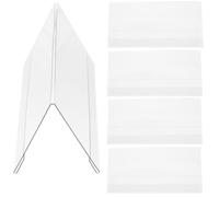 iplusmile Plaques nominatives de bureau en acrylique, lot de 5, double face en forme de V, surface lisse, pour affichage de signes en magasin