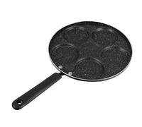 iplusmile Poêle à Œufs Multi-trous 6 Compartiments Antiadhésive en Aluminium Noir, Revêtement Résistant à L'usure Cuisine et Hôtels, Moule Pratique pour Omelettes et Œufs Frits