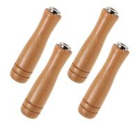 iplusmile Poignée de Lime en Bois Beige Ergonomique Antidérapante pour Râpe et Outil de Coupe, Lot de 4 Pièces Léger Travail du Bois