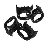 iplusmile Poignées de Remplacement en Plastique Noir Installation Facile 4pcs Prise Confortable pour Casserole et Autocuiseur Adaptées aux Types Deux Trous, la Cuisine
