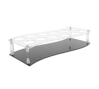 iplusmile Porte-verres à Shot Acrylique, Plateau de Service 12 Trous | Design Transparent, Base Stable, Visibilité à 360 Degrés, Facile à Nettoyer, pour Bar, Club et Fête