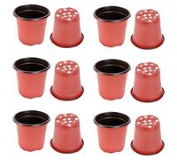iplusmile Pot de Fleurs en Plastique Marron Trous Multiples pour Aération, Lot de 100 Pièces, Diamètre 90mm, pour Salon et Stockage D'accessoires