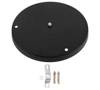 iplusmile Rosace de Plafond pour Luminaires, Noire, 280 Mm, 3 Trous, Socle Rond en Fer, Cache-lampe Suspendue DIY pour Décoration Intérieure et Lustre