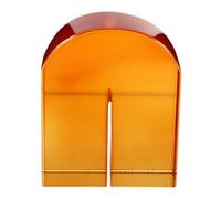 iplusmile Serrage-Livres Décoratif en Cristal Coloré Orange, Petit Format, Ornement pour Étagère de Bureau, Présentoir à Livres Moderne pour Maison, Bureau et Bibliothèque, Accessoire