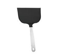 iplusmile Spatule de Cuisine Antiadhésive Nylon et Acier Inoxydable avec Manche Ergonomique Pelle à Poisson et Steak Ustensile Polyvalent pour Maison et Restaurant Noir