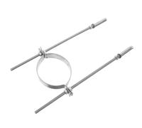 iplusmile Support de Gouttière en Acier Inoxydable pour Conduit de 4 | Installation Facile, Libération Rapide, Surface Brossée Argentée, Usage Extérieur pour Balcons et Canalisations