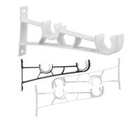 iplusmile Support Tringle Rideaux Double en Alliage D'aluminium, 4 Pièces, Montage Mural Latéral, pour Fenêtres et Rideaux Occultants Salons et Maisons