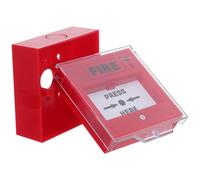 iplusmile Système d'alarme Urgence avec Bouton Alarme Manuelle en Plastique, Fonctionnement sans Effort pour Bureau et Emplacement Station de tirage Incendie