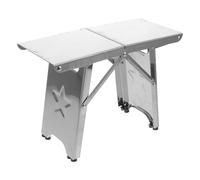 iplusmile Tabouret Pliant Portable en Acier Inoxydable 220 LB, Argenté | Usage Camping et Chantier, Design Compact Léger, Installation Rapide, Siège D'appoint pour Voyages
