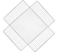 iplusmile Tapis de Barbecue Antiadhésif 2pcs Support en Fil d'acier Inoxydable 44x26cm, Grill de Feu de Camp pour Barbecue Familial Quotidien