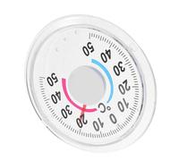 iplusmile Thermomètre Intérieur Rond en Plastique Lecture Précise et Facile à Lire, pour Fenêtre et Porte, Mesure Fiable Température Ambiante
