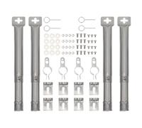iplusmile Tubes de Brûleur pour Barbecue à Gaz Tube de Brûleur pour Barbecue à Gaz en Acier Inoxydable Argenté Lot de Set de Chauffe Uniformément