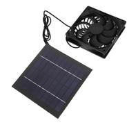 iplusmile Ventilateur à Panneau Solaire, Mini Ventilateur de Refroidissement 5w Noir, Plastique et Silicium Monocristallin, pour Niche pour Chien et Maison pour Animaux, Camping,