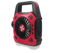 iplusmile Ventilateur de Camping Portable avec Lumière, Mini Rouge ABS | Fonctions Ventilation et Éclairage, Design Portable Silencieux, Autonomie Longue Durée, pour Aventures Extérieures