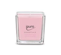 ipuro Bougie parfumée décorative Ipuro flower bowl - Bougies parfumées minimalistes et épurées dans un verre - Bougies parfumées intenses avec des notes florales et vivifiantes - Bougie élégante de