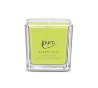 ipuro - Bougie parfumée décorative Ipuro lime light - Bougies parfumées minimalistes et épurées dans un verre - Bougies parfumées intenses avec des notes pétillantes et florales - Bougie élégante de