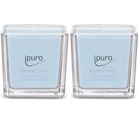 ipuro - Bougies parfumées décoratives Ipuro Cotton Fields - Minimalistes et épurées dans un verre - Bougies parfumées intenses avec des notes poudrées de vanille - Bougie élégante de 125 g (Lot de 2)