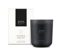 Ipuro Classic - Bougie Parfumée Décorative Noire - Rose, Patchouli, Bois de Santal, Eucalyptus et Noix de Coco - Longue Durée dans un Verre - 270 g