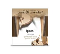 ipuro Essentials Bougie parfumée CEDAR WOOD 125 g | Bougie parfumée en verre au parfum de bois de cèdre, bois de santal & vanille - 23h de combustion