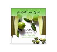 ipuro Essentials Bougie parfumée LIME LIGHT 125 g | Bougie parfumée en verre au parfum de citron vert & agrumes - 23h de combustion, longue durée
