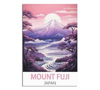 iPuzou Poster de voyage vintage Mont Fuji Japon 40 x 60 cm - Décoration murale - Impressions sur toile