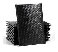 IQMLQV Lot de 10 enveloppes rembourrées A4 en polyéthylène pour envoi postal, grand format A4, fermeture auto-adhésive et étanche, sacs d'expédition pour entreprises (noir) (IQ-A4-noir)