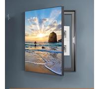 IQOAIJ Cache Tableau Electrique Cache Compteur Électrique D'intérieur Créativité Cacher Le Comptoir Couvercle Boîte de Distribution Peinture Décorative,02,50X60CM