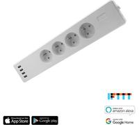 iQtech SmartLife WT004, adaptateur Wi-Fi intelligent à quatre prises, 10 A, 4x prise USB