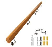 ir ils 100 cm-4 m rampe en bois antidérapante avec supports en acier inless kit de barre de support mural ase garde-corps (taille : 3.6ft / 110 cm)