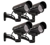 IR9000 B Caméra factice IR LED noire - Lot de 4, résistant aux intempéries