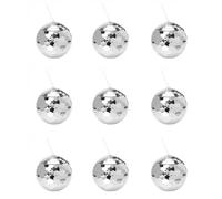 IRCKONCI Paquet De 9 Tasses À Boule Disco Avec Couvercles Et Pailles, Gobelet À Boule Disco Réutilisable De 580 Ml, Bouteille De Sirop De Thé À Paillettes Scintillantes for Bar Disco(Silver)