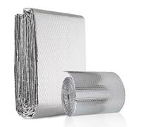 IRCKONCI Radiator Heat Reflective Insulation Sheet 5m X 60cm, Double Sided Aluminum Radiator Sheet Reflector, Heat Insulation Thermal Energy Saving Film for Pipe, Ceiling, Wall