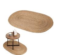 IRCKONCI Tapis Tressé en Paille Naturelle Tissée À La Main, Tapis for Le Yoga, Le Fitness, Le Repos en Plein Air, La Relaxation, Confortable Et Doux, for Terrasse Et Jardin, 75 X 50 Cm